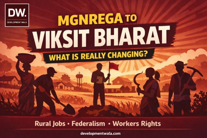 MGNREGA to Viksit Bharat-Guarantee for Rozgar and Ajeevika Mission (Gramin) What Is Really Changing and Why It Matters for Rural India Development Wala blog