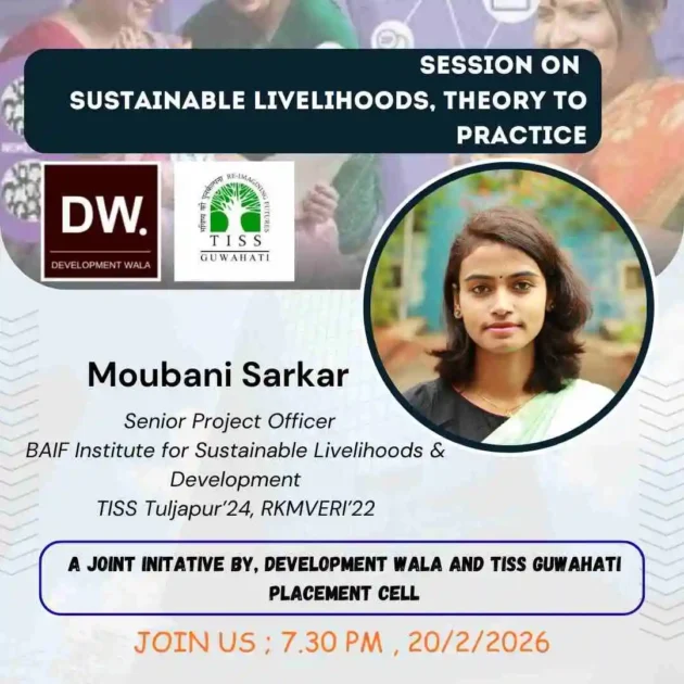 Sustainable Livelihoods- Theory TISS Guwahati Placement cell session with Development Wala
