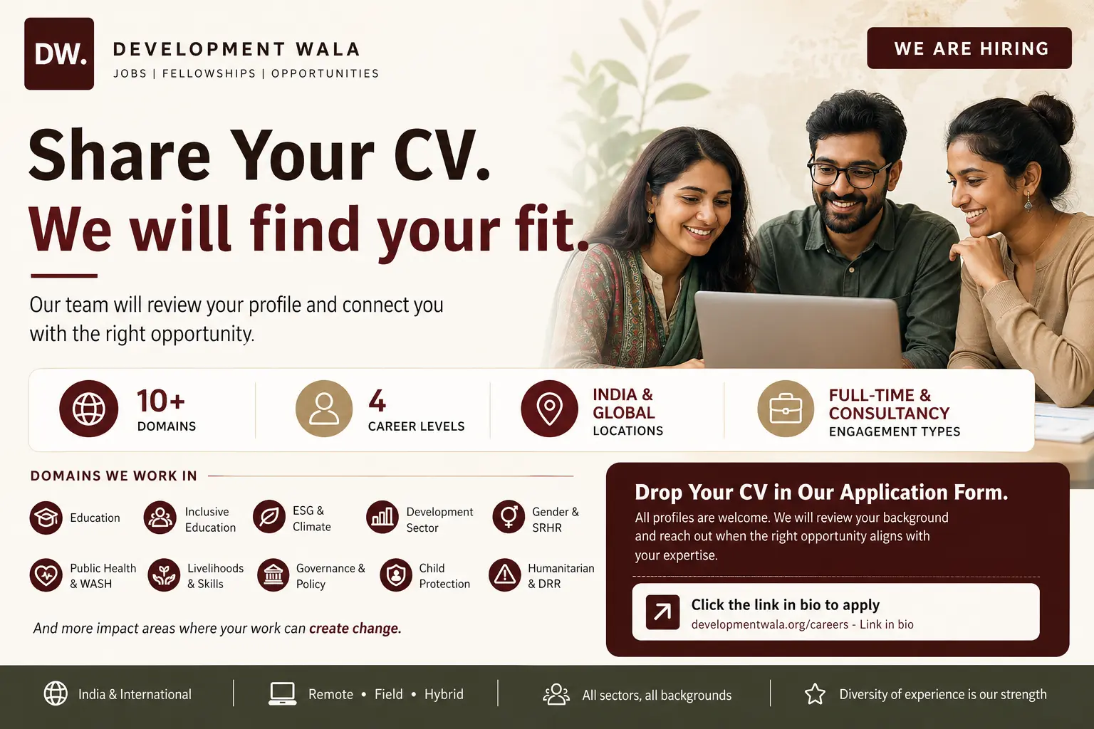 Development Wala Hiring 2026 Submit Your CV for Top Social Sector Jobs in India