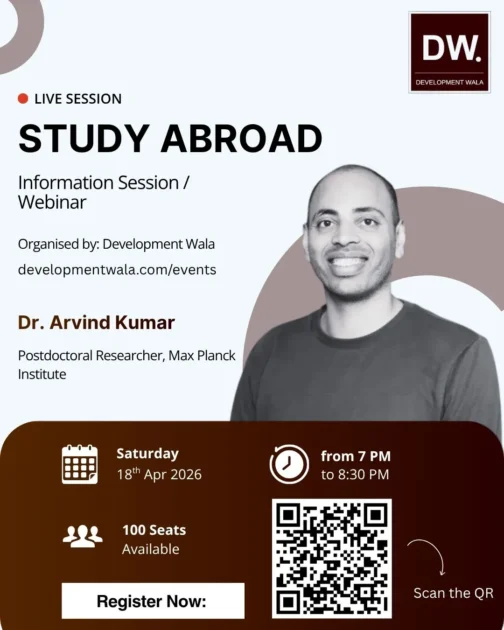 Study abroad online information session by Dr Arvind Kumar_Development Wala